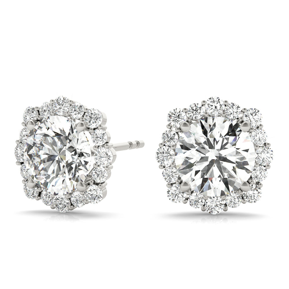 14K White Gold Fashion Earrings With 1.51 TCW Diamond (Lab Grown VS-SI1, E/F/G)
