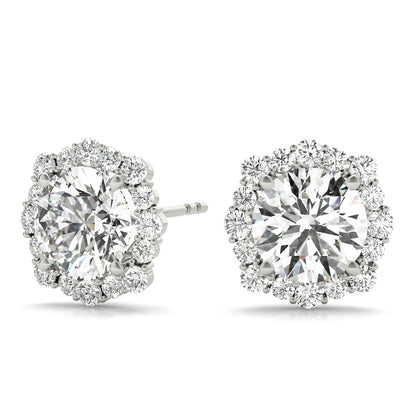 14K White Gold Fashion Earrings With 1.51 TCW Diamond (Lab Grown VS-SI1, E/F/G)