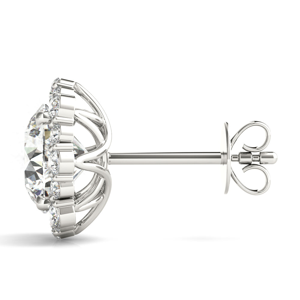 14K White Gold Fashion Earrings With 1.51 TCW Diamond (Lab Grown VS-SI1, E/F/G)