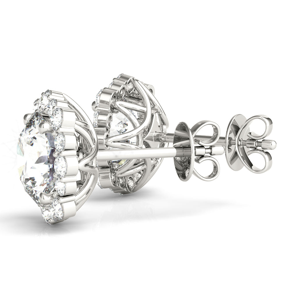 14K White Gold Fashion Earrings With 1.51 TCW Diamond (Lab Grown VS-SI1, E/F/G)