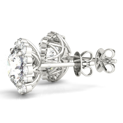 14K White Gold Fashion Earrings With 1.51 TCW Diamond (Lab Grown VS-SI1, E/F/G)