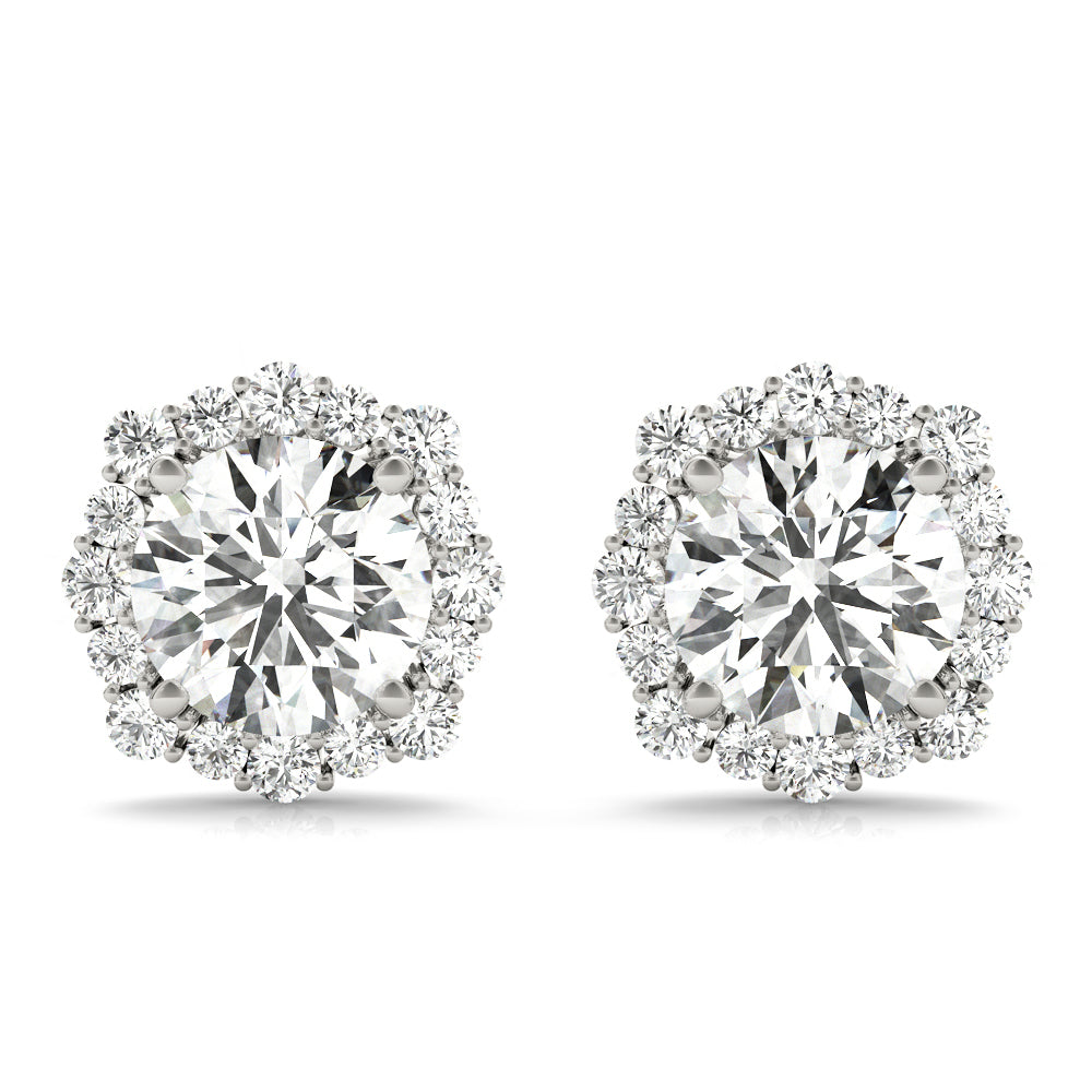14K White Gold Fashion Earrings With 1.51 TCW Diamond (Lab Grown VS-SI1, E/F/G)