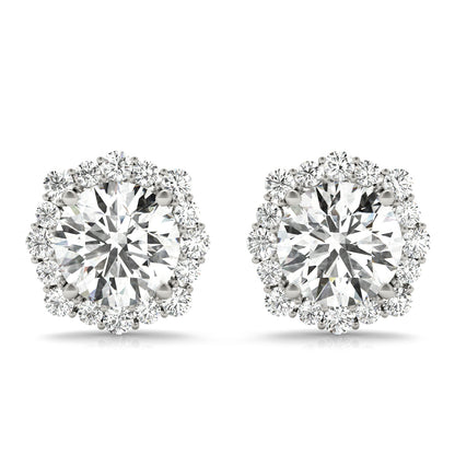 14K White Gold Fashion Earrings With 1.51 TCW Diamond (Lab Grown VS-SI1, E/F/G)