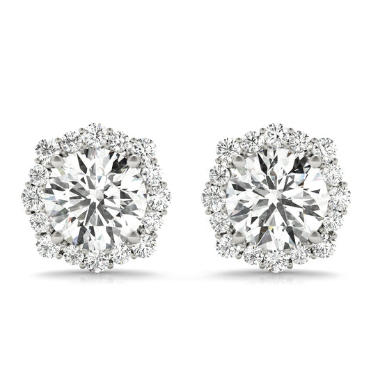 14K White Gold Fashion Earrings With 1.51 TCW Diamond (Lab Grown VS-SI1, E/F/G)