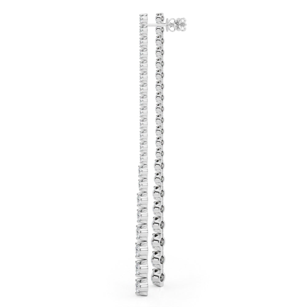 14K White Gold Earrings With 1.30 TCW Diamond (Lab Grown VS-SI1, E/F/G)