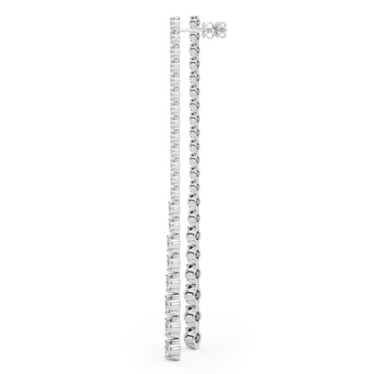 14K White Gold Earrings With 1.30 TCW Diamond (Lab Grown VS-SI1, E/F/G)
