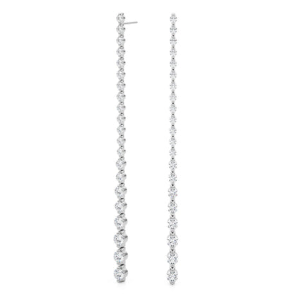 14K White Gold Earrings With 1.30 TCW Diamond (Lab Grown VS-SI1, E/F/G)