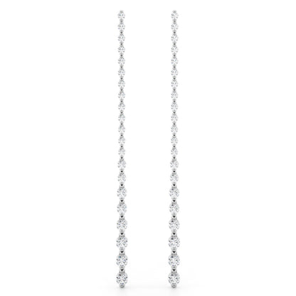 14K White Gold Earrings With 1.30 TCW Diamond (Lab Grown VS-SI1, E/F/G)