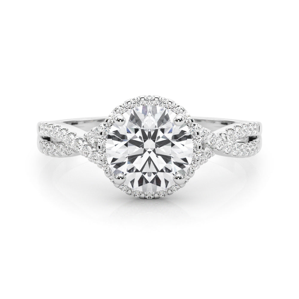 14K White Gold Engagement Rings Multirow With 0.25 TCW Diamond (Lab Grown VS-SI1, E/F/G)