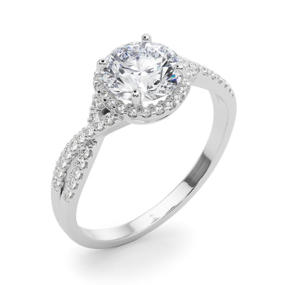 14K White Gold Engagement Rings Multirow With 0.25 TCW Diamond (Lab Grown VS-SI1, E/F/G)