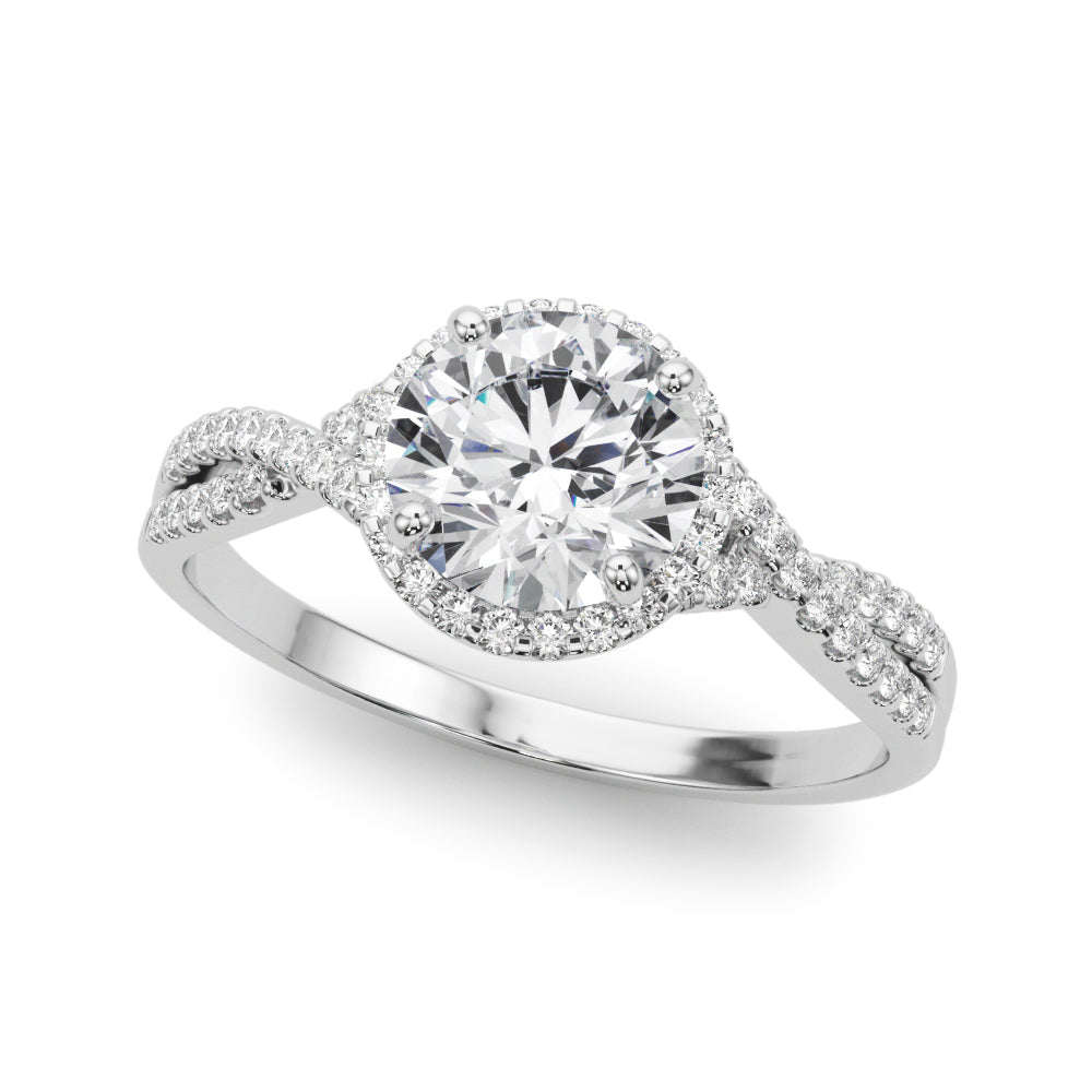 14K White Gold Engagement Rings Multirow With 0.25 TCW Diamond (Lab Grown VS-SI1, E/F/G)