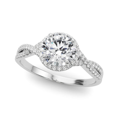 14K White Gold Engagement Rings Multirow With 0.25 TCW Diamond (Lab Grown VS-SI1, E/F/G)