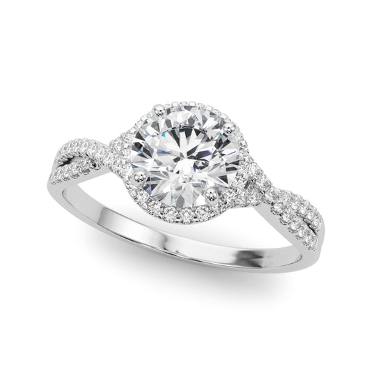 14K White Gold Engagement Rings Multirow With 0.25 TCW Diamond (Lab Grown VS-SI1, E/F/G)