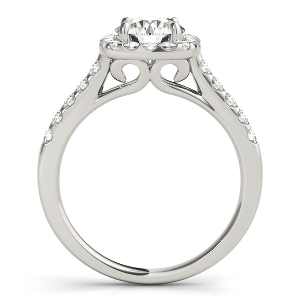 14K White Gold Engagement Rings Halo Round With 2.07 TCW Diamond (Lab Grown VS-SI1, E/F/G)
