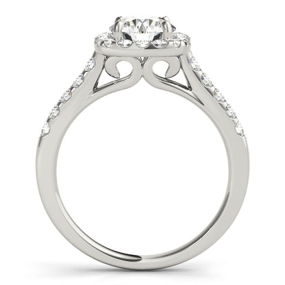 14K White Gold Engagement Rings Halo Round With 2.07 TCW Diamond (Lab Grown VS-SI1, E/F/G)