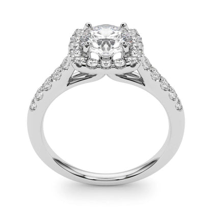 14K White Gold Engagement Rings Halo Round With 2.07 TCW Diamond (Lab Grown VS-SI1, E/F/G)