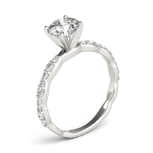 14K White Gold Engagement Ring With 0.28 TCW Diamond (Lab Grown VS-SI1, E/F/G)