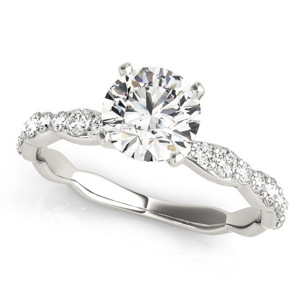 14K White Gold Engagement Ring With 0.28 TCW Diamond (Lab Grown VS-SI1, E/F/G)