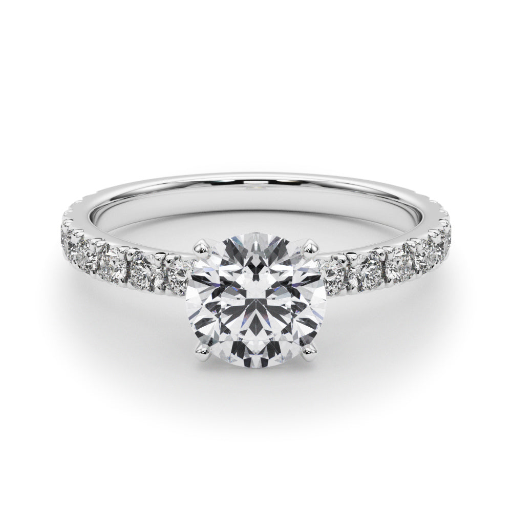 14K White Gold Engagement Ring With 1.32 TCW Diamond (Lab Grown VS-SI1, E/F/G)