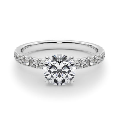 14K White Gold Engagement Ring With 1.32 TCW Diamond (Lab Grown VS-SI1, E/F/G)