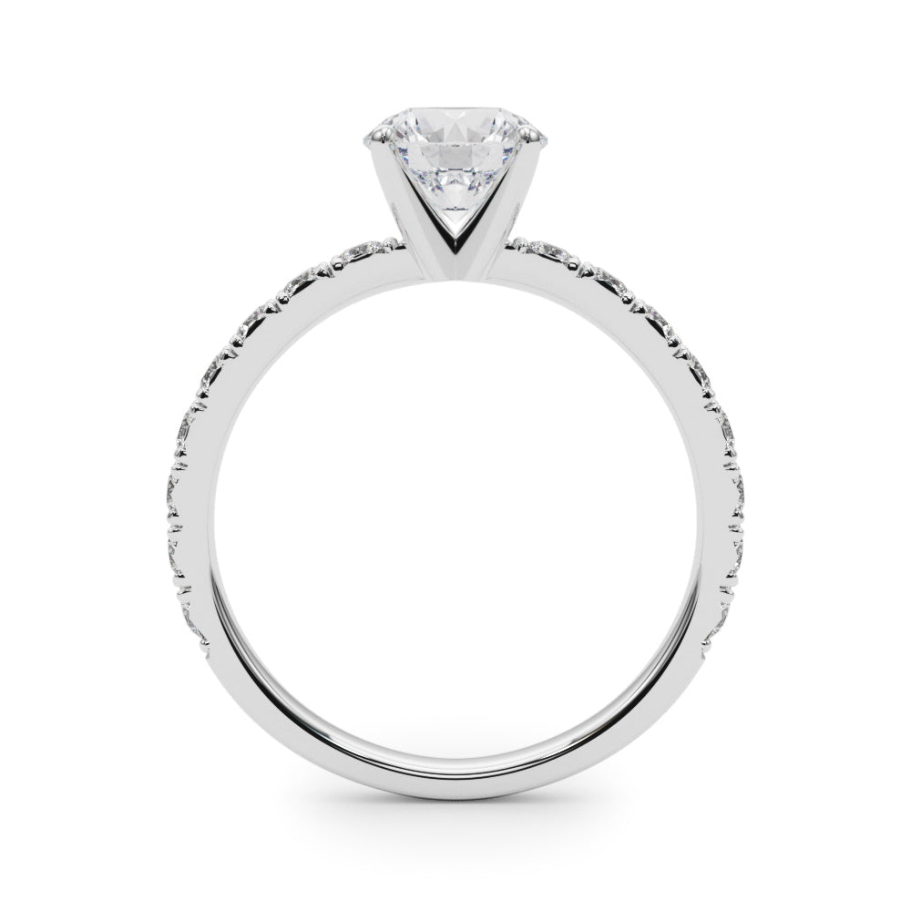 14K White Gold Engagement Ring With 1.32 TCW Diamond (Lab Grown VS-SI1, E/F/G)