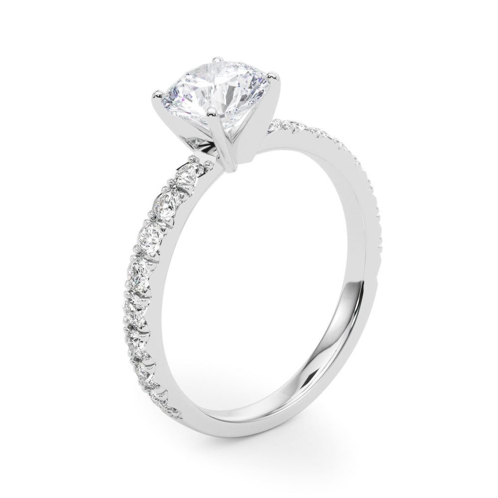 14K White Gold Engagement Ring With 1.32 TCW Diamond (Lab Grown VS-SI1, E/F/G)
