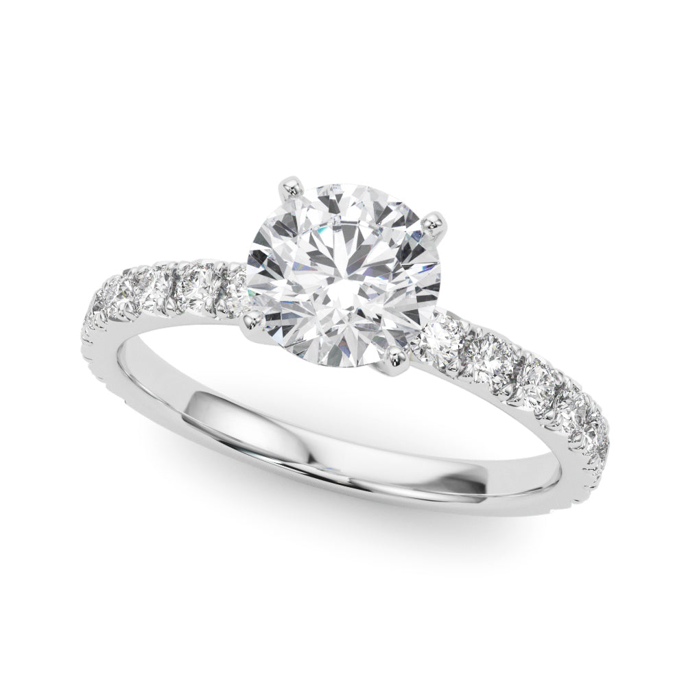 14K White Gold Engagement Ring With 1.32 TCW Diamond (Lab Grown VS-SI1, E/F/G)