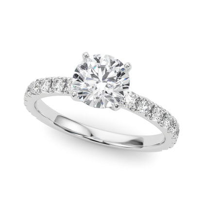 14K White Gold Engagement Ring With 1.32 TCW Diamond (Lab Grown VS-SI1, E/F/G)