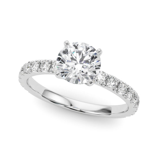 14K White Gold Engagement Ring With 1.32 TCW Diamond (Lab Grown VS-SI1, E/F/G)