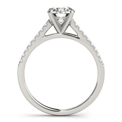 14K White Gold Engagement Ring With 0.16 TCW Diamond (Lab Grown VS-SI1, E/F/G)