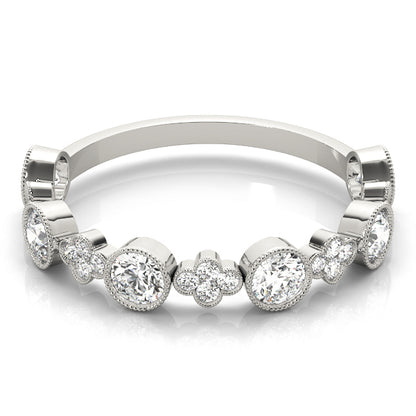 14K White Gold Stackable Ring With 0.30 TCW Diamond (Lab Grown VS-SI1, E/F/G)