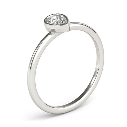 14K White Gold Pear Solitaire Stackable With 0.25 TCW Diamond (Lab Grown VS-SI1, E/F/G)