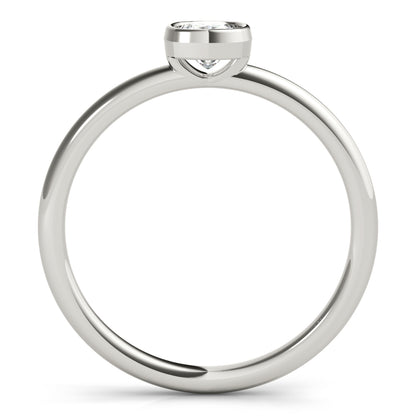 14K White Gold Cushion Solitaire Stackable With 0.40 TCW Diamond (Lab Grown VS-SI1, E/F/G)
