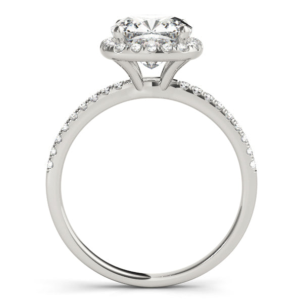 14K White Gold Engagement Rings Halo Square & Cushion With 2.28 TCW Diamond (Lab Grown VS-SI1, E/F/G)
