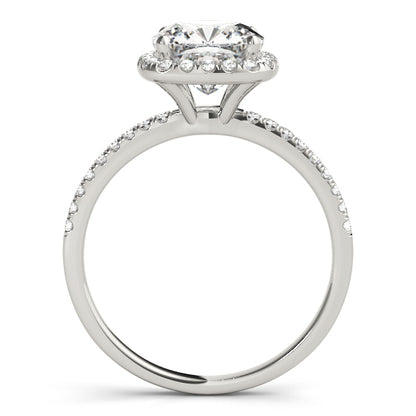 14K White Gold Engagement Rings Halo Square & Cushion With 2.28 TCW Diamond (Lab Grown VS-SI1, E/F/G)