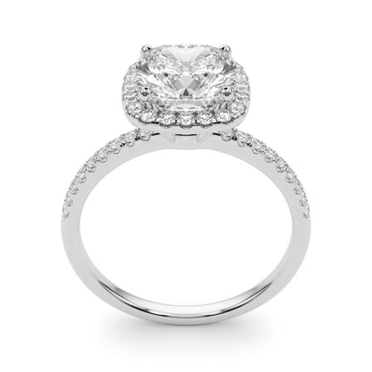14K White Gold Engagement Rings Halo Square & Cushion With 2.28 TCW Diamond (Lab Grown VS-SI1, E/F/G)