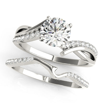 14K White Gold Engagement Ring With 0.05 TCW Diamond (Lab Grown VS-SI1, E/F/G)