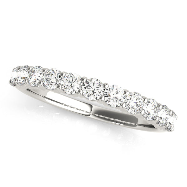 14K White Gold Straight Diamond Wedding Band With 1.65 TCW Diamond (Lab Grown VS-SI1, E/F/G)