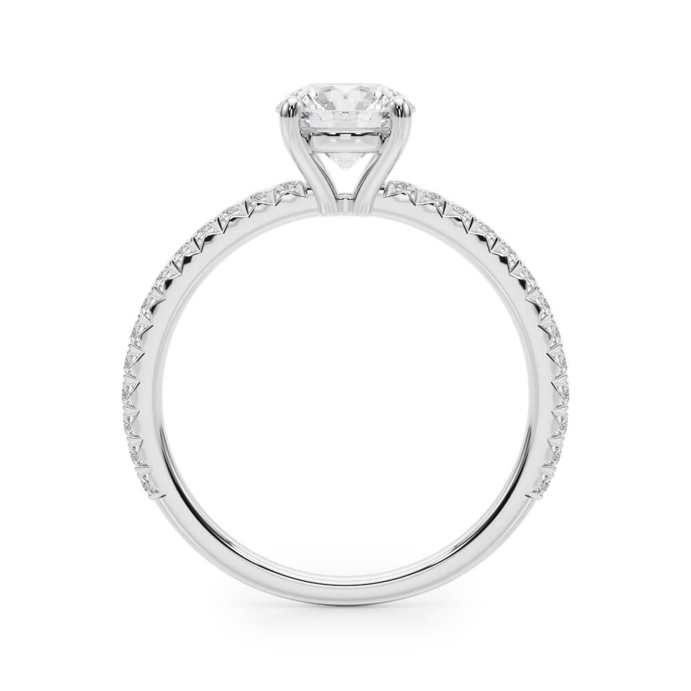 14K White Gold Engagement Ring With 1.76 TCW Diamond (Lab Grown VS-SI1, E/F/G)
