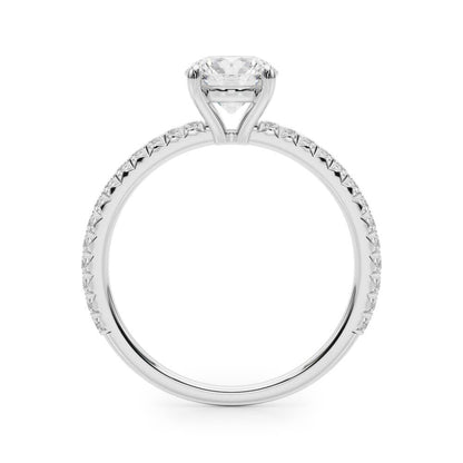 14K White Gold Engagement Ring With 1.76 TCW Diamond (Lab Grown VS-SI1, E/F/G)
