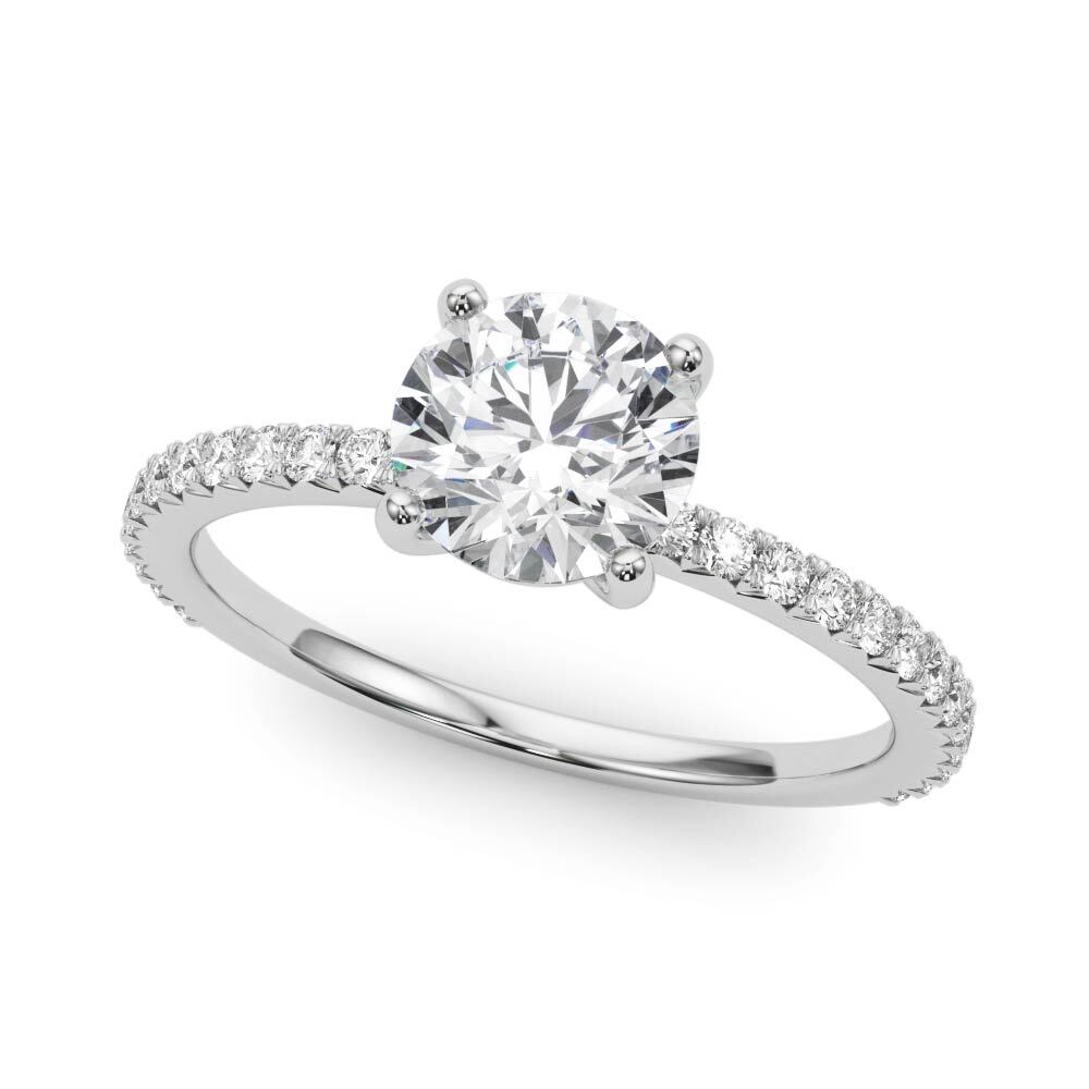 14K White Gold Engagement Ring With 1.76 TCW Diamond (Lab Grown VS-SI1, E/F/G)