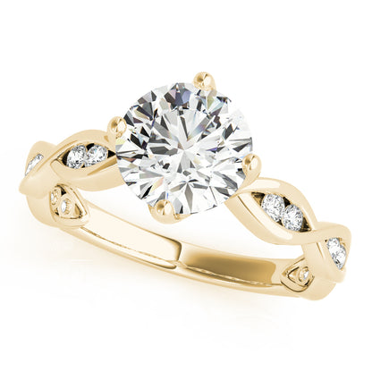 14K White Gold Twisted Shank Engagement Ring With 1.48 TCW Diamond (Lab Grown VS-SI1, E/F/G)