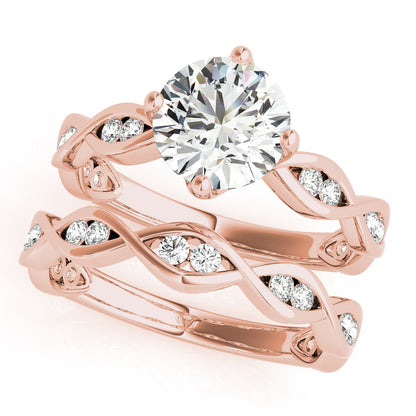 14K White Gold Twisted Shank Engagement Ring With 1.48 TCW Diamond (Lab Grown VS-SI1, E/F/G)