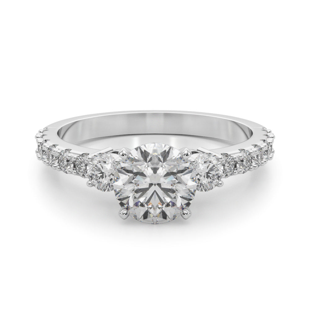 14K White Gold Remount Ring With 0.58 TCW Diamond (Lab Grown VS-SI1, E/F/G)