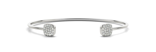 14K White Gold Bangle Fashion With 0.34 TCW Diamond (Lab Grown VS-SI1, E/F/G)