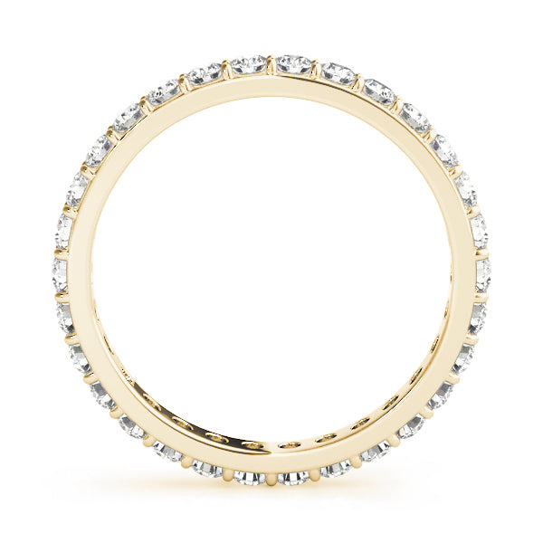 14K Yellow Gold Wedding Bands Eternity With 0.87 TCW Diamond (Lab Grown VS-SI1, E/F/G)