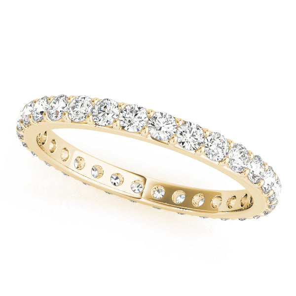 14K Yellow Gold Wedding Bands Eternity With 0.87 TCW Diamond (Lab Grown VS-SI1, E/F/G)