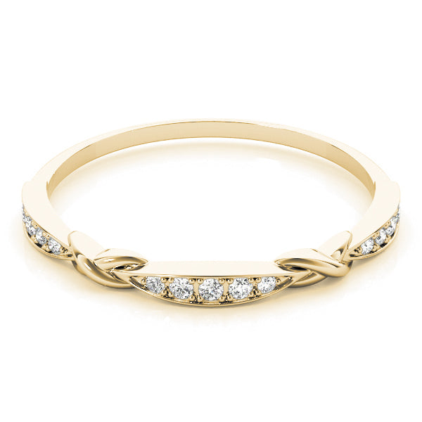 14K Yellow Gold Fashion Band With 0.05 TCW Diamond (Lab Grown VS-SI1, E/F/G)