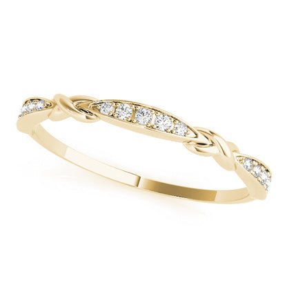 14K Yellow Gold Fashion Band With 0.05 TCW Diamond (Lab Grown VS-SI1, E/F/G)