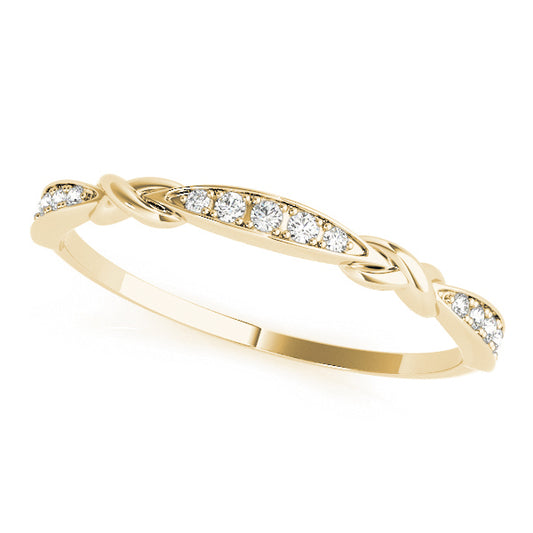 14K Yellow Gold Fashion Band With 0.05 TCW Diamond (Lab Grown VS-SI1, E/F/G)
